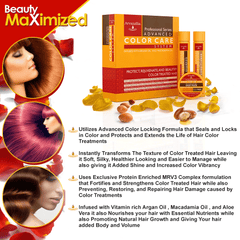 Arvazallia Advanced Color Care System with Argan Oil and Macadamia Oil - Shampoo, Conditioner, and Mask Set for Color-treated Hair